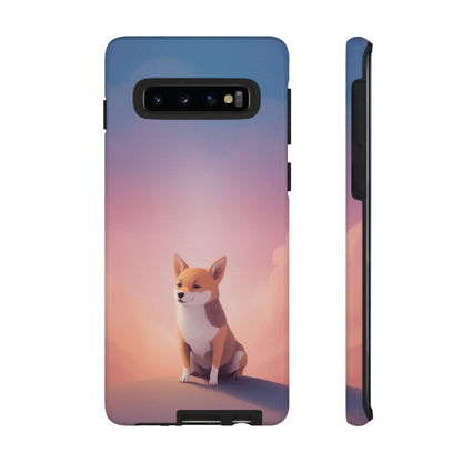 Samsung Galaxy S10 / Glossy Phone Case - Cute Dog & Cloud Design ’Good Doggo’ Phone Case