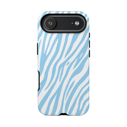 Sky Blue Tiger Print Phone Case