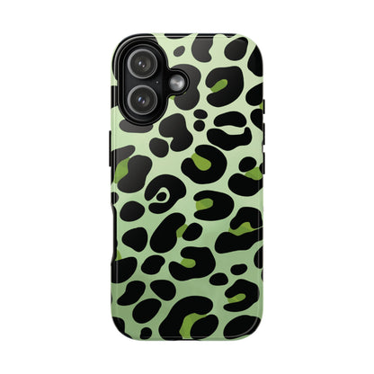 Chic Sage Leopard Print Phone Case