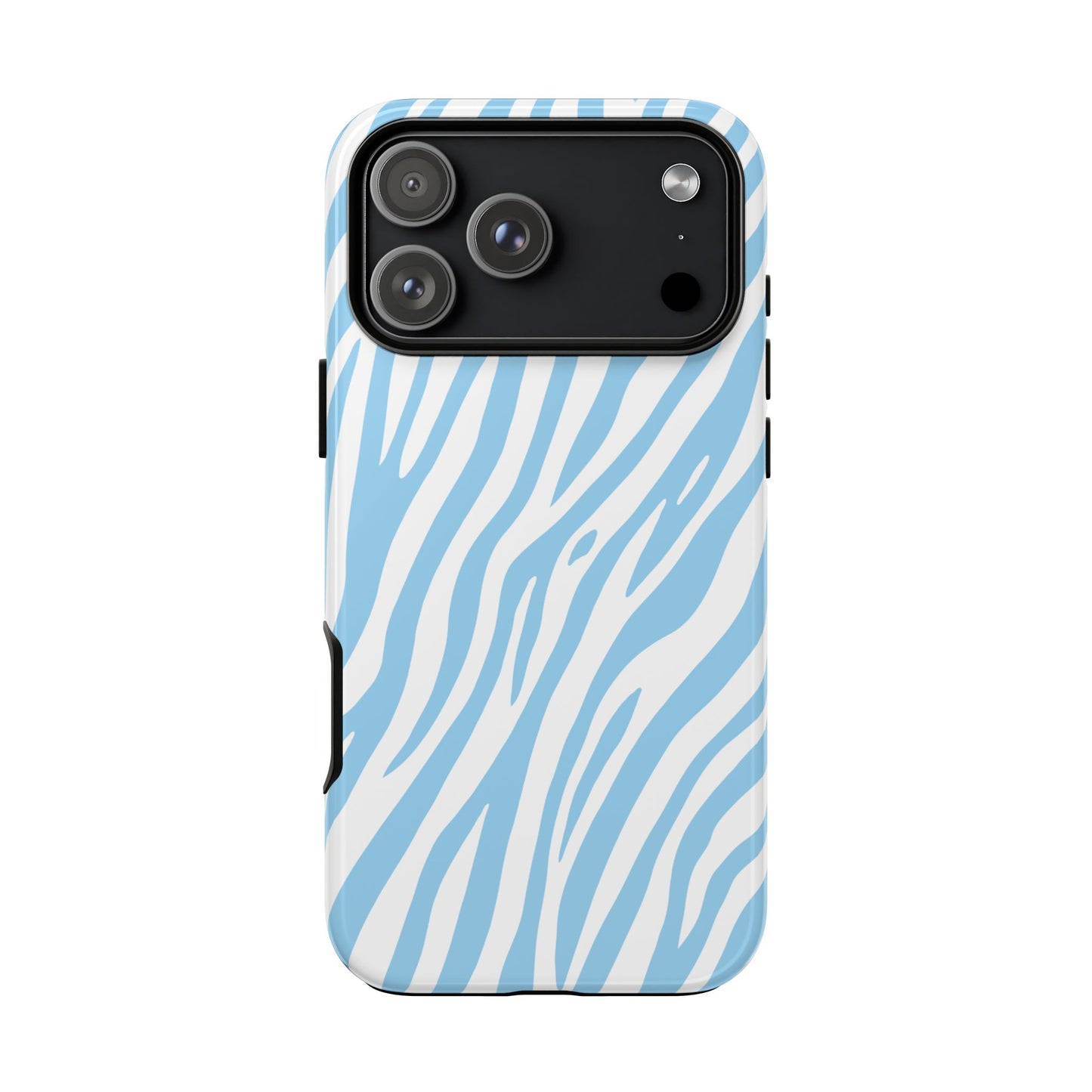 Sky Blue Tiger Print Phone Case