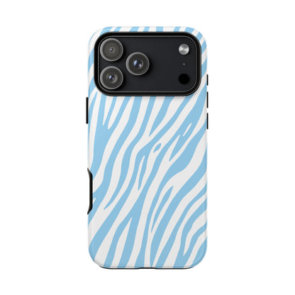 Sky Blue Tiger Print Phone Case
