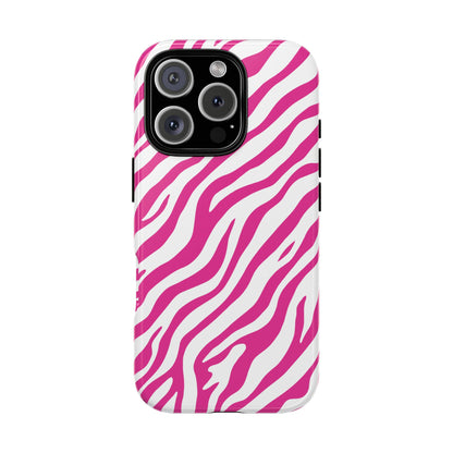 Stylish Hot Pink Zebra Print Phone Case