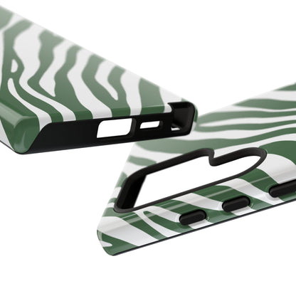 Modern Sage Zebra Print Phone Case
