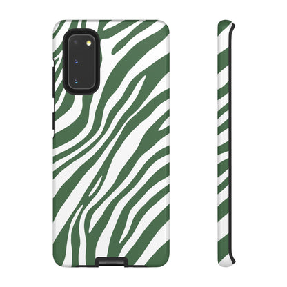 Modern Sage Zebra Print Phone Case