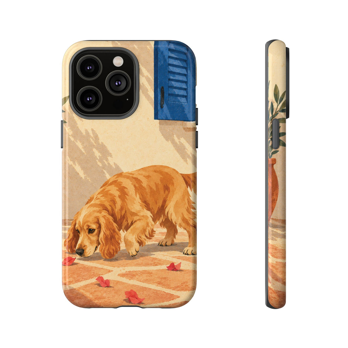 Cocker Spaniel Scent Trail Phone Case - Multicolor Phone Case - iPhone 14 Pro Max / Glossy