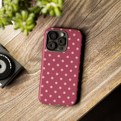 Pink Dot Pattern Phone Case - Pink Phone Case