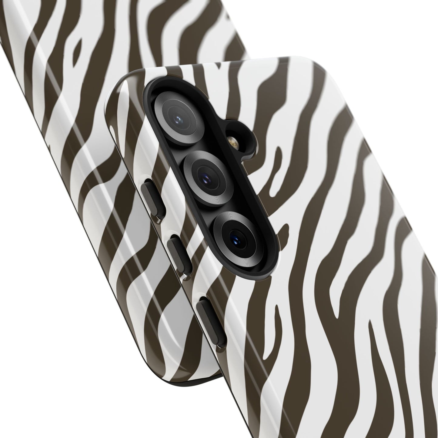 Stylish Mocha Zebra Print Phone Case