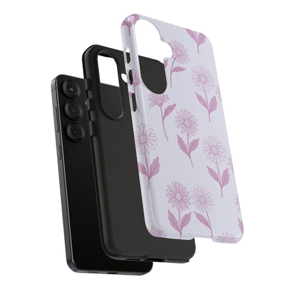 Pretty Lilac Daisy Pattern Phone Case