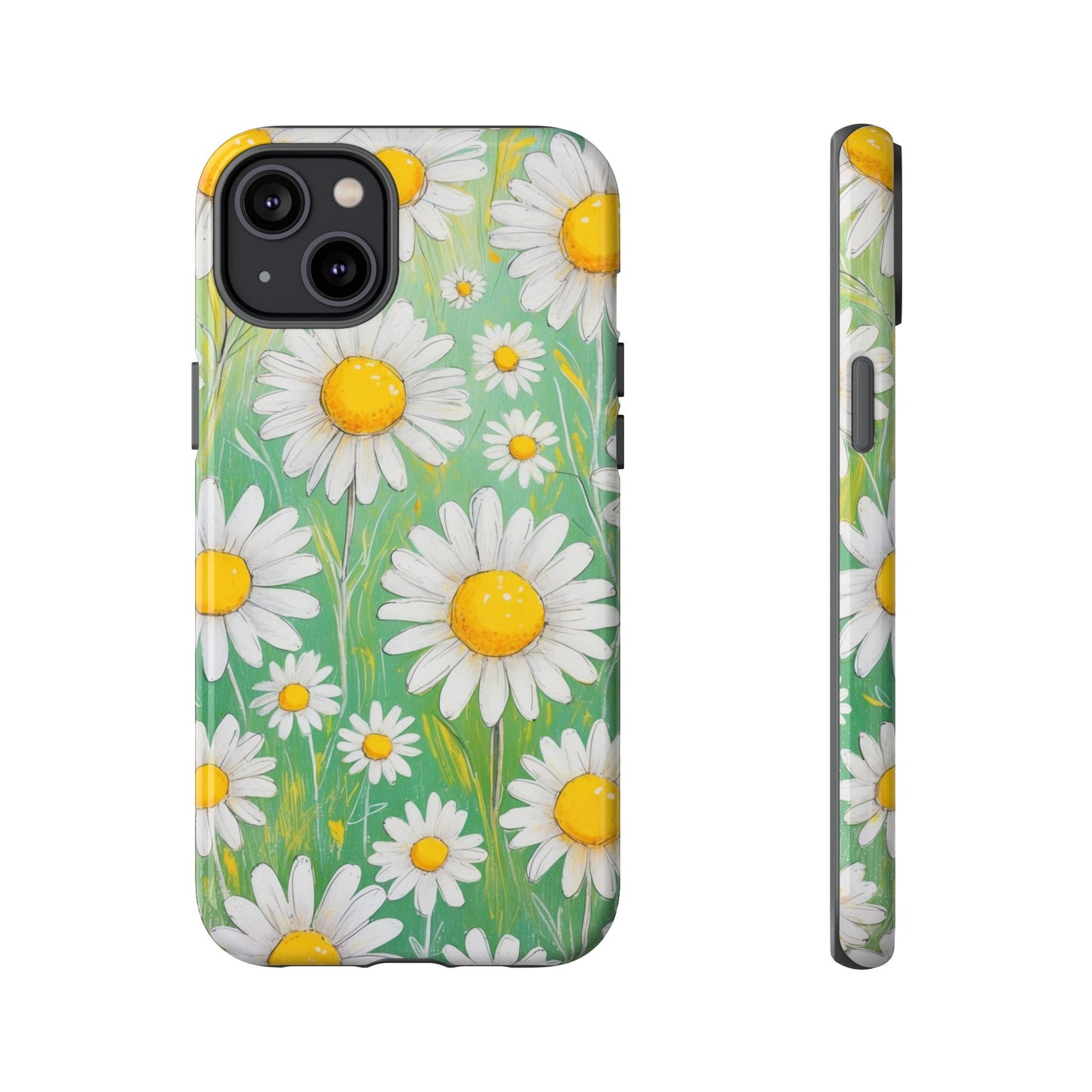 iPhone 14 Plus / Glossy Phone Case - Daisies Floral Pattern 4 Phone Case