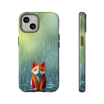 iPhone 14 / Glossy Phone Case - Origami ’Soggy Fox’ Design Phone Case