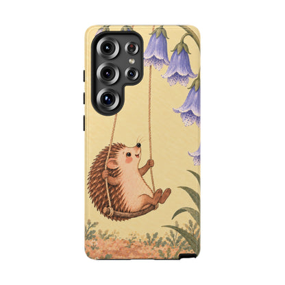 Whimsical Buttercream Hedgehog and Bluebell Phone Case - Yellow Phone Case - Samsung Galaxy S25 Ultra / Glossy