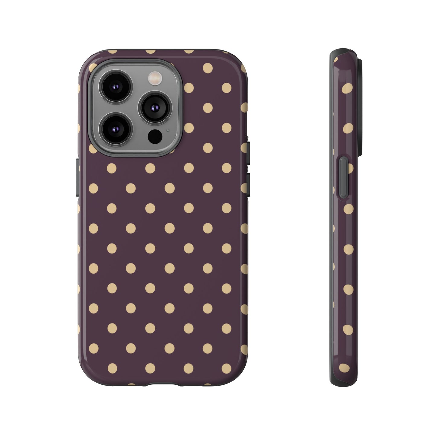 Purple with Yellow Dot Pattern Phone Case