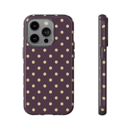 Purple with Yellow Dot Pattern Phone Case