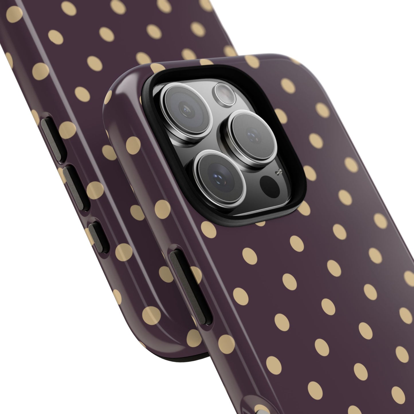 Purple with Yellow Dot Pattern Phone Case