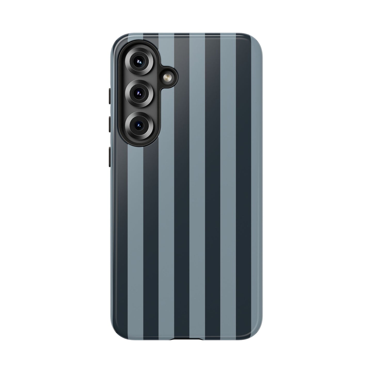 Samsung Galaxy S25 Plus / Glossy Phone Case - ’Dark Blue Stripe Pattern’ Phone Case