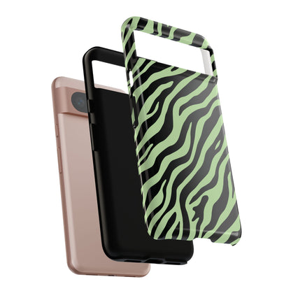 Stylish Mint Zebra Print Phone Case