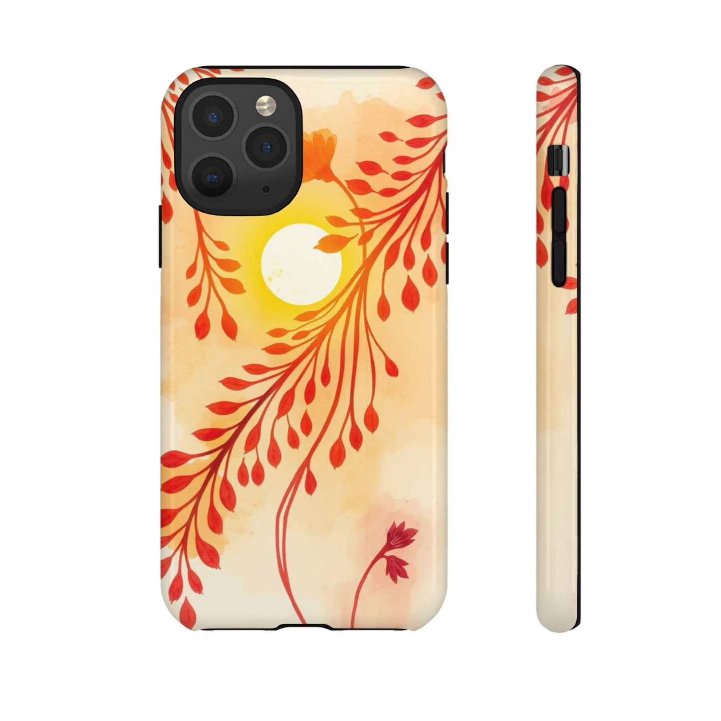 iPhone 11 Pro / Glossy Phone Case - Boho Chic Watercolour Sunset Design Phone Case