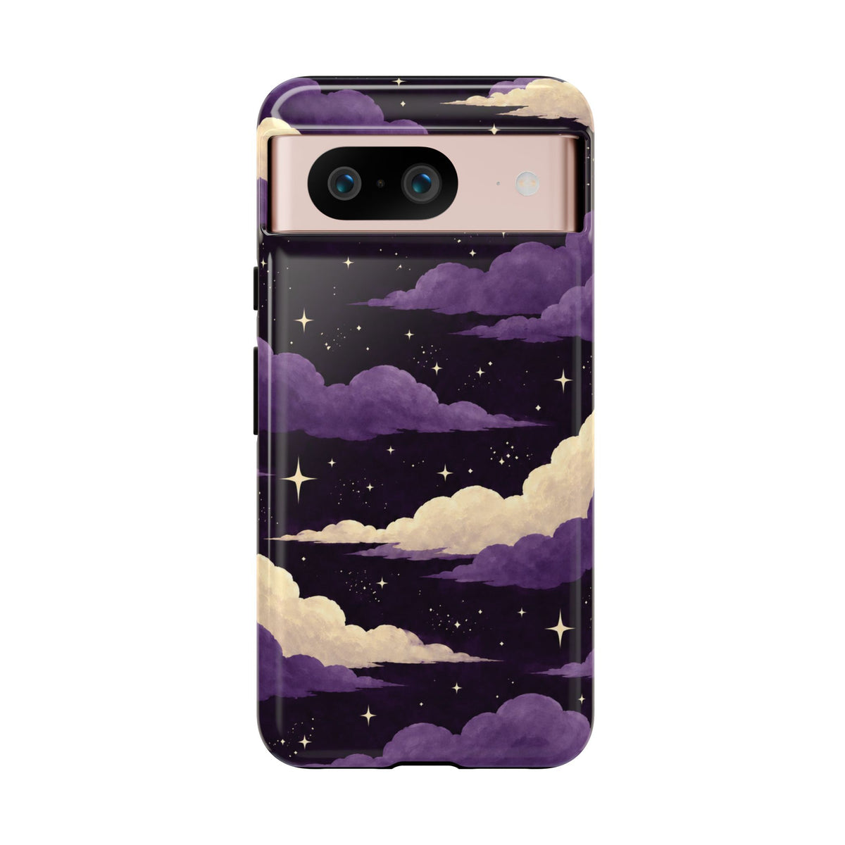 Illustrated Purple Clouds & Stars Phone Case