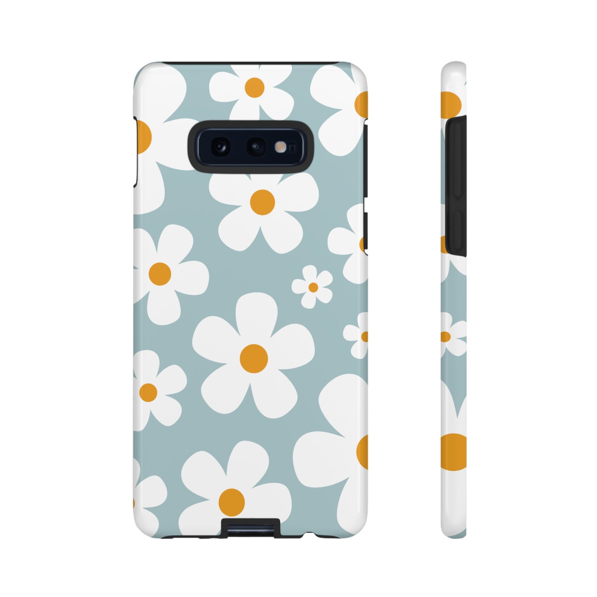 Cute Blue Daisy Pattern Phone Case - Blue Phone Case - Samsung Galaxy S10E / Glossy