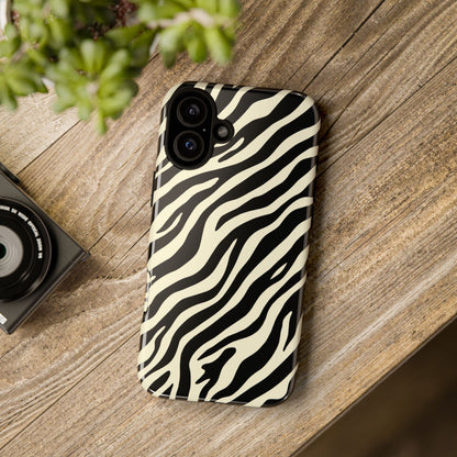 Chic Ivory Zebra Print Phone Case