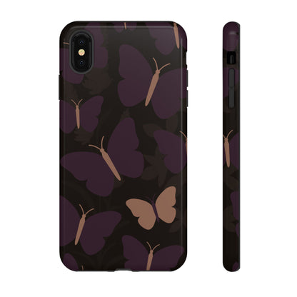 Minimalist Purple Butterfly Pattern Phone Case - Purple Phone Case - iPhone XS MAX / Glossy