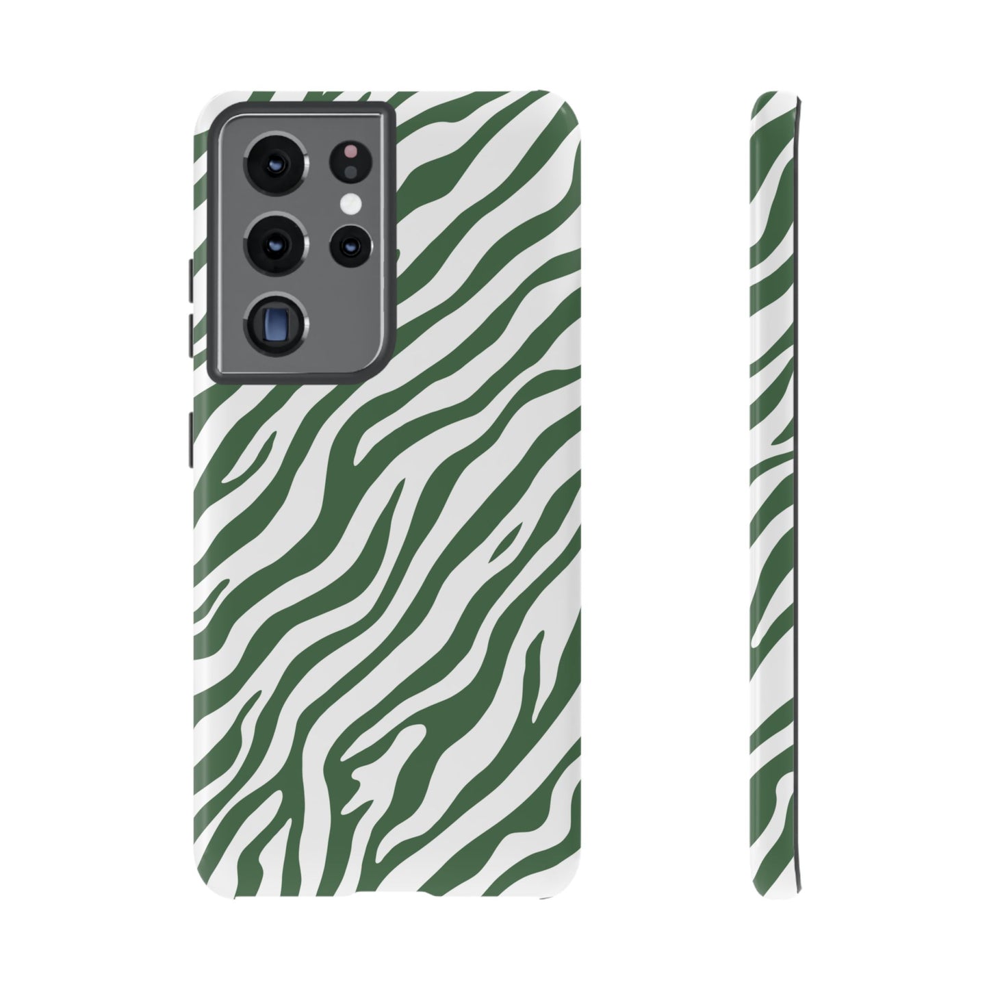 Stylish Sage Zebra Print Phone Case