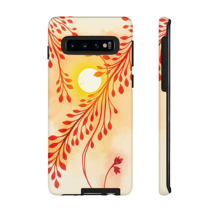 Samsung Galaxy S10 / Glossy Phone Case - Boho Chic Watercolour Sunset Design Phone Case