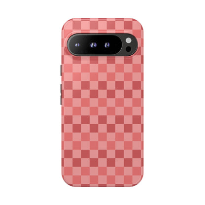 Bold Pink Small Checked Pattern Phone Case - Pink Phone Case - Google Pixel 9 Pro XL / Glossy
