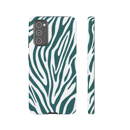 Graphic Teal Tiger Print Phone Case