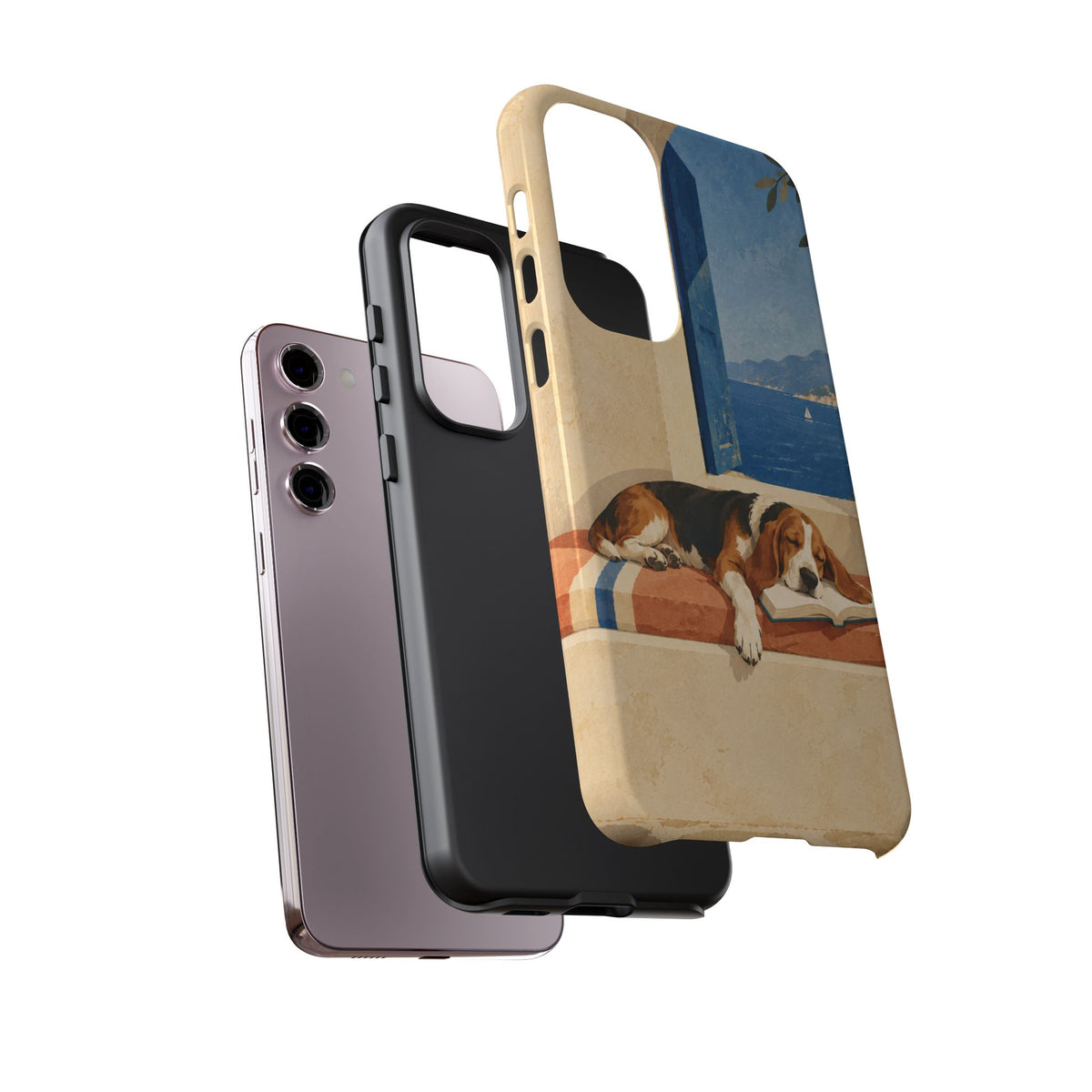 Basset Hound Unfinished Chapter Phone Case - Multicolor Phone Case