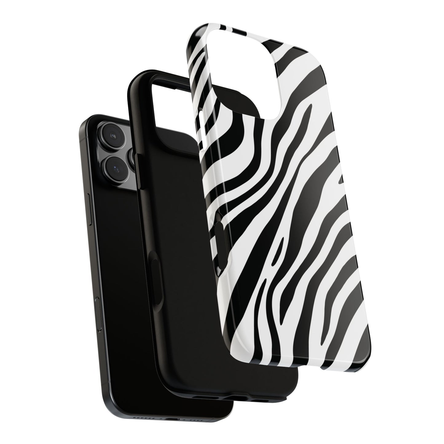 Modern Monochrome Zebra Print Phone Case