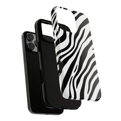 Modern Monochrome Zebra Print Phone Case