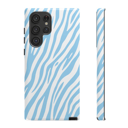 Sky Blue Tiger Print Phone Case