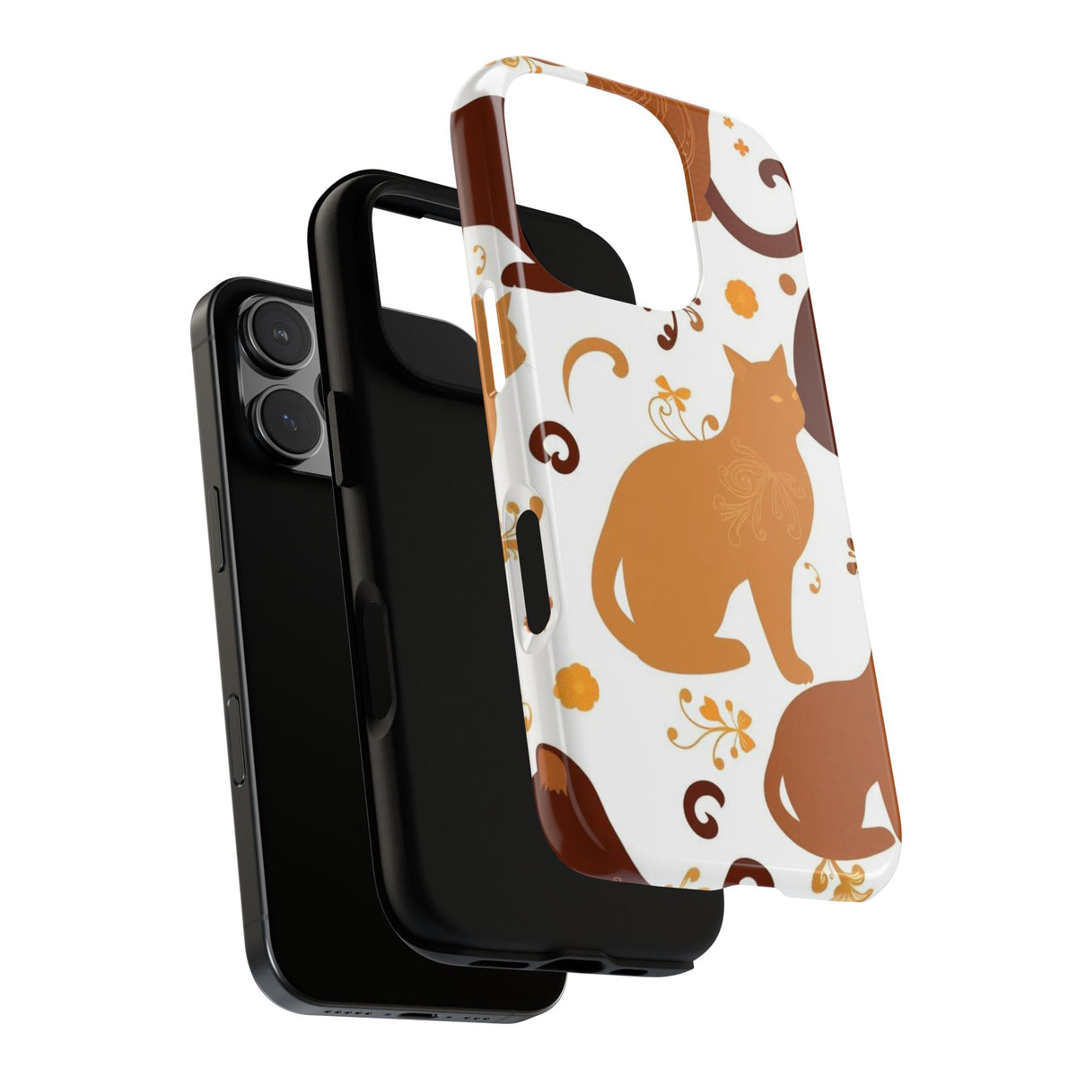 Abstract Cat Pattern Phone Case - Multicolor Phone Case