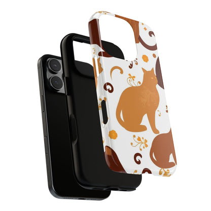 Abstract Cat Pattern Phone Case - Multicolor Phone Case