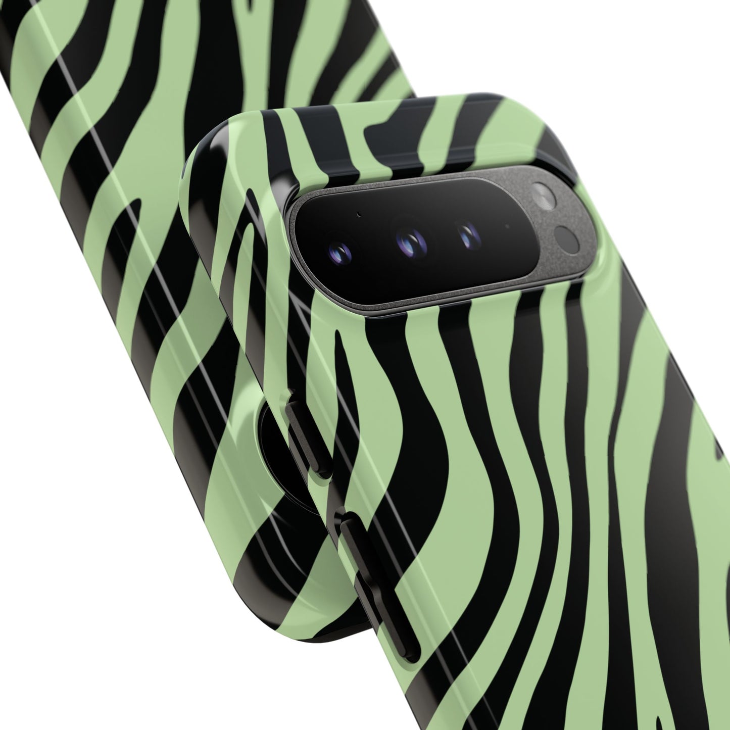 Modern Mint Zebra Print Phone Case