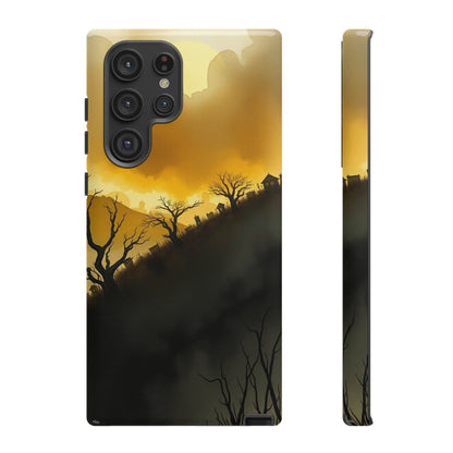 Samsung Galaxy S22 Ultra / Glossy Phone Case - Eerie Graveyard Watercolour Design Phone Case