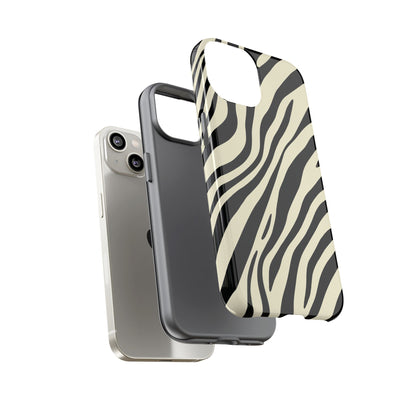 Modern Neutral Zebra Print Phone Case