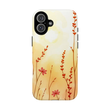 Boho Chic Watercolour Wildflower Dusk Pattern Phone Case - Multicolor Phone Case - iPhone 16 Plus / Glossy