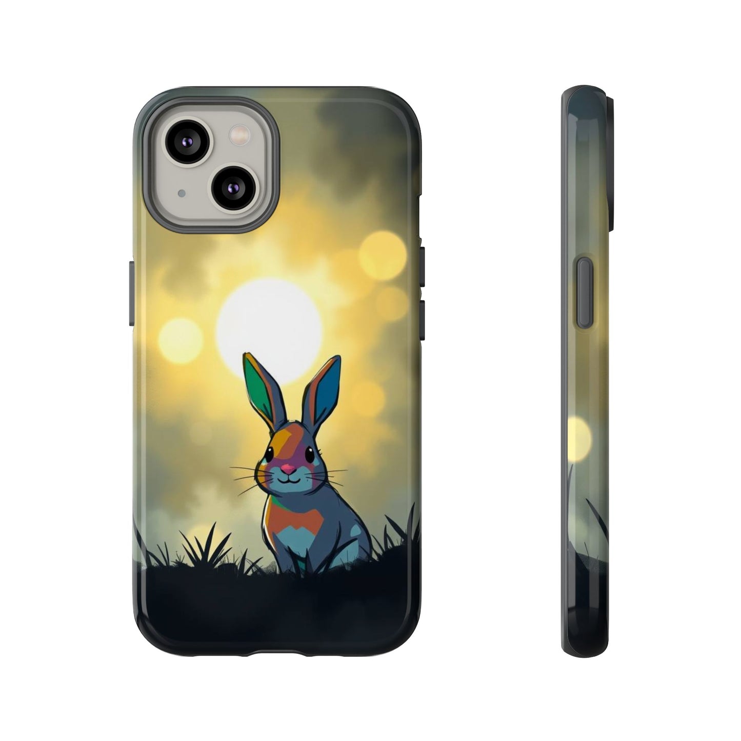 iPhone 14 / Glossy Phone Case - Gothic Rabbit Moody Design Phone Case