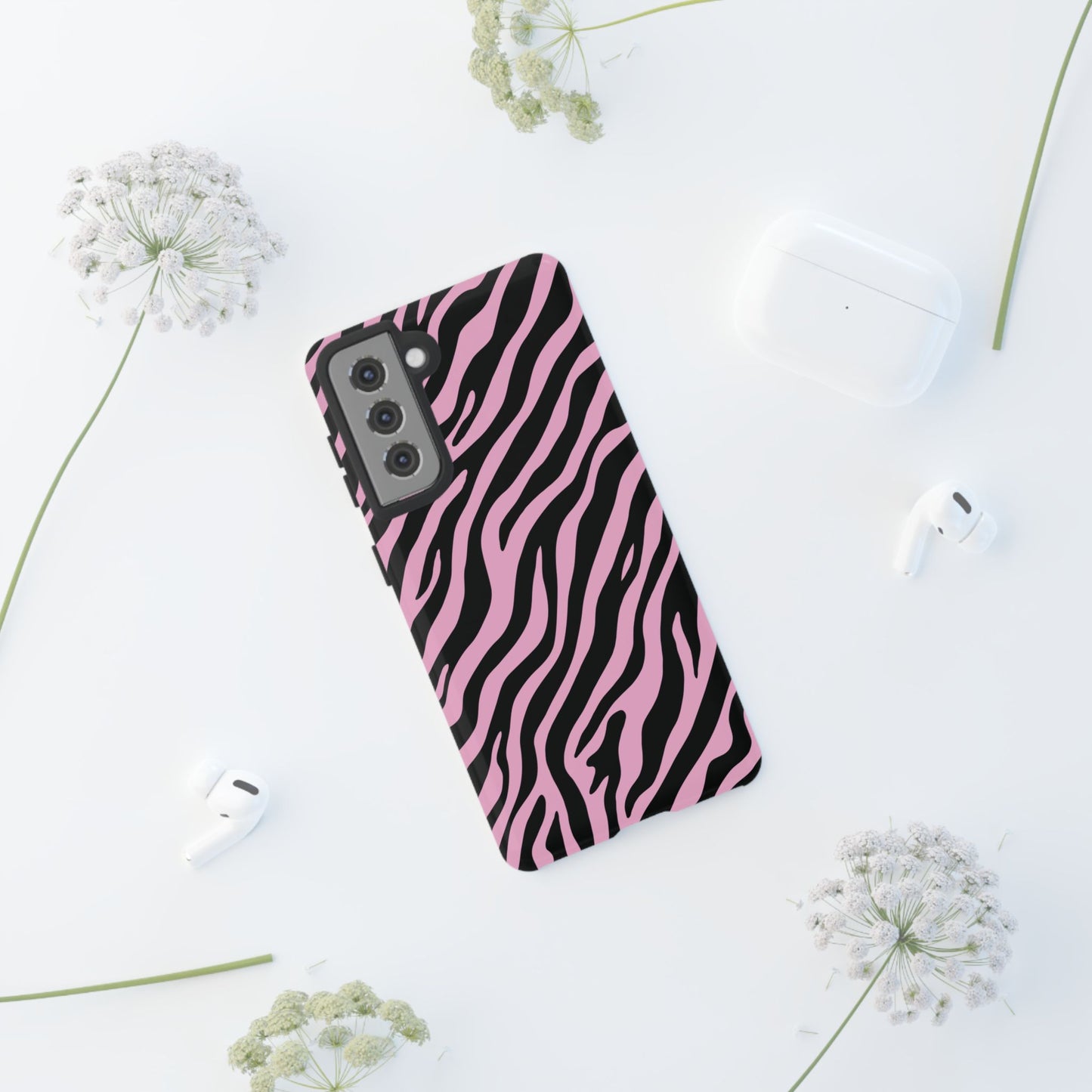 Stylish Blush Zebra Print Phone Case