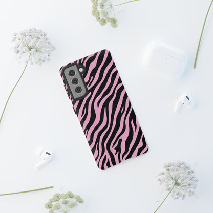 Stylish Blush Zebra Print Phone Case