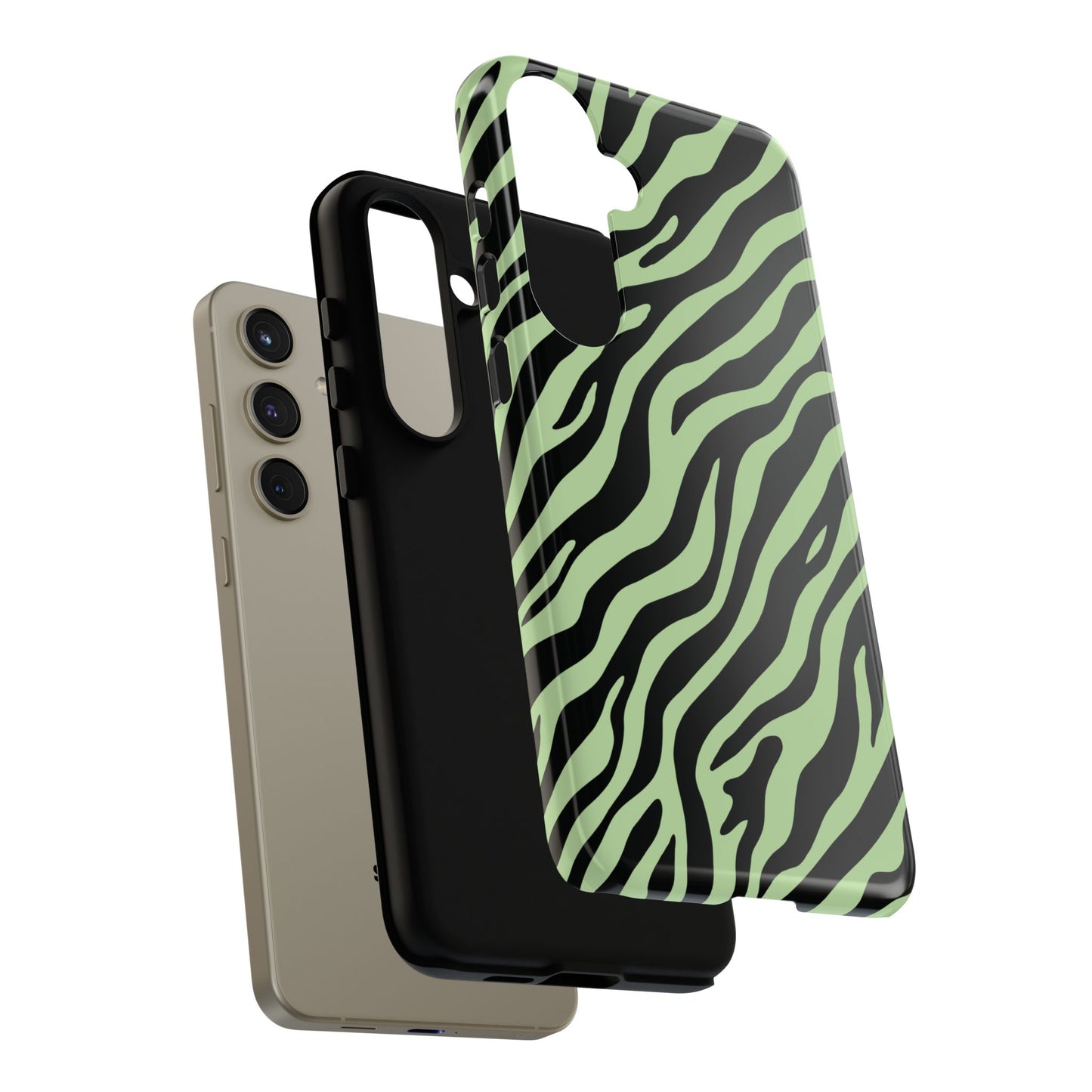 Stylish Mint Zebra Print Phone Case
