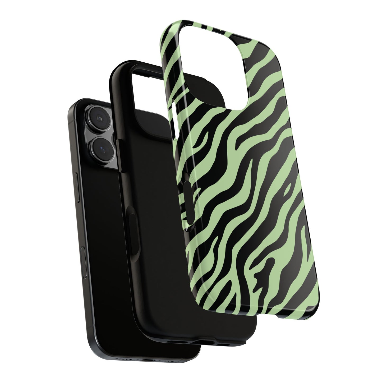 Stylish Mint Zebra Print Phone Case