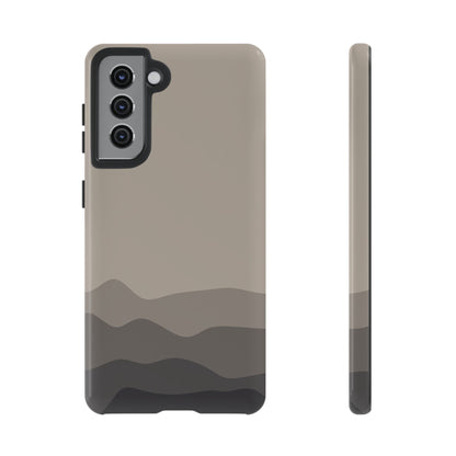 Beige Abstract Waves Protective Phone Case - Beige Phone Case - Samsung Galaxy S21 / Glossy