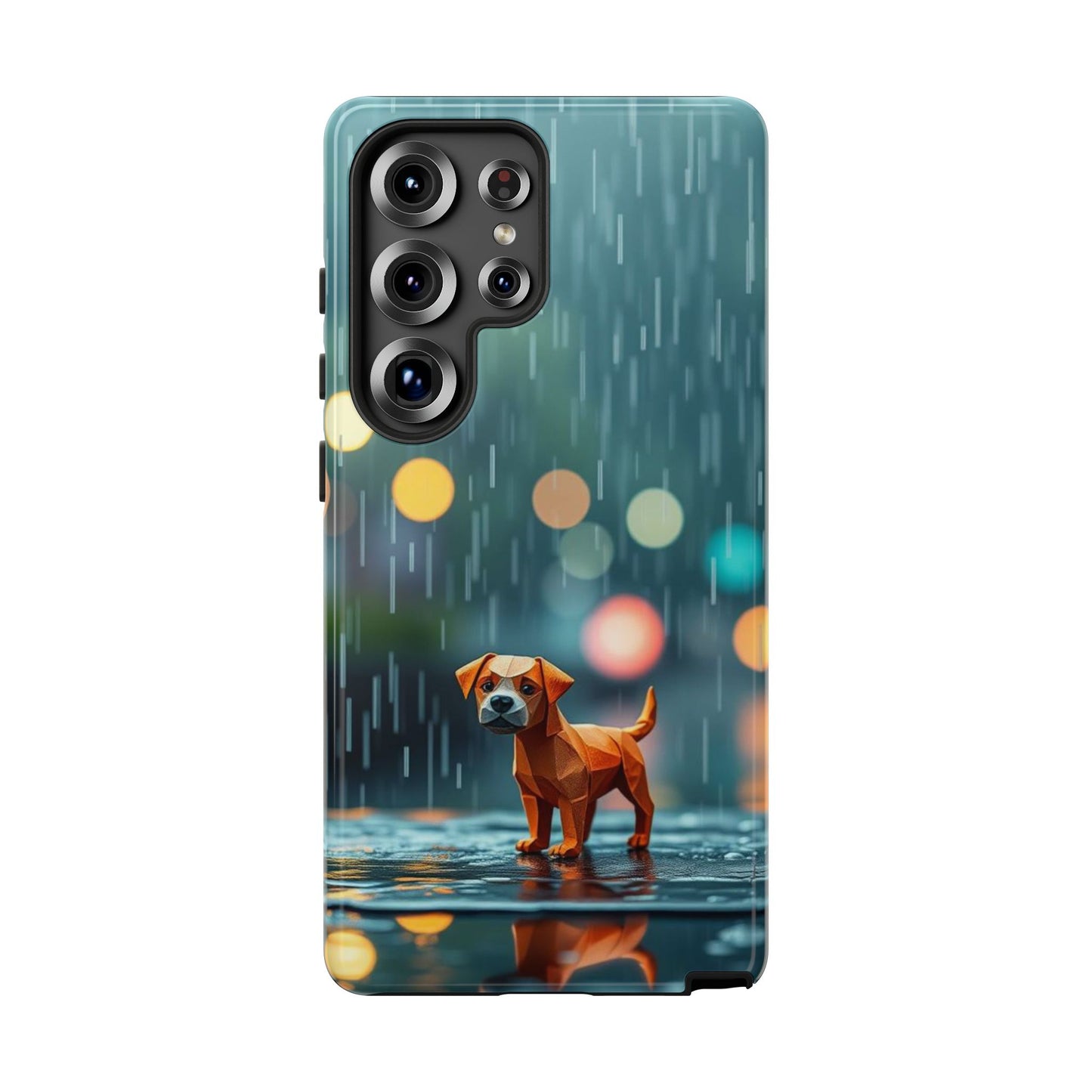 Samsung Galaxy S25 Ultra / Glossy Phone Case - Origami ’Soggy Dog’ Design Phone Case