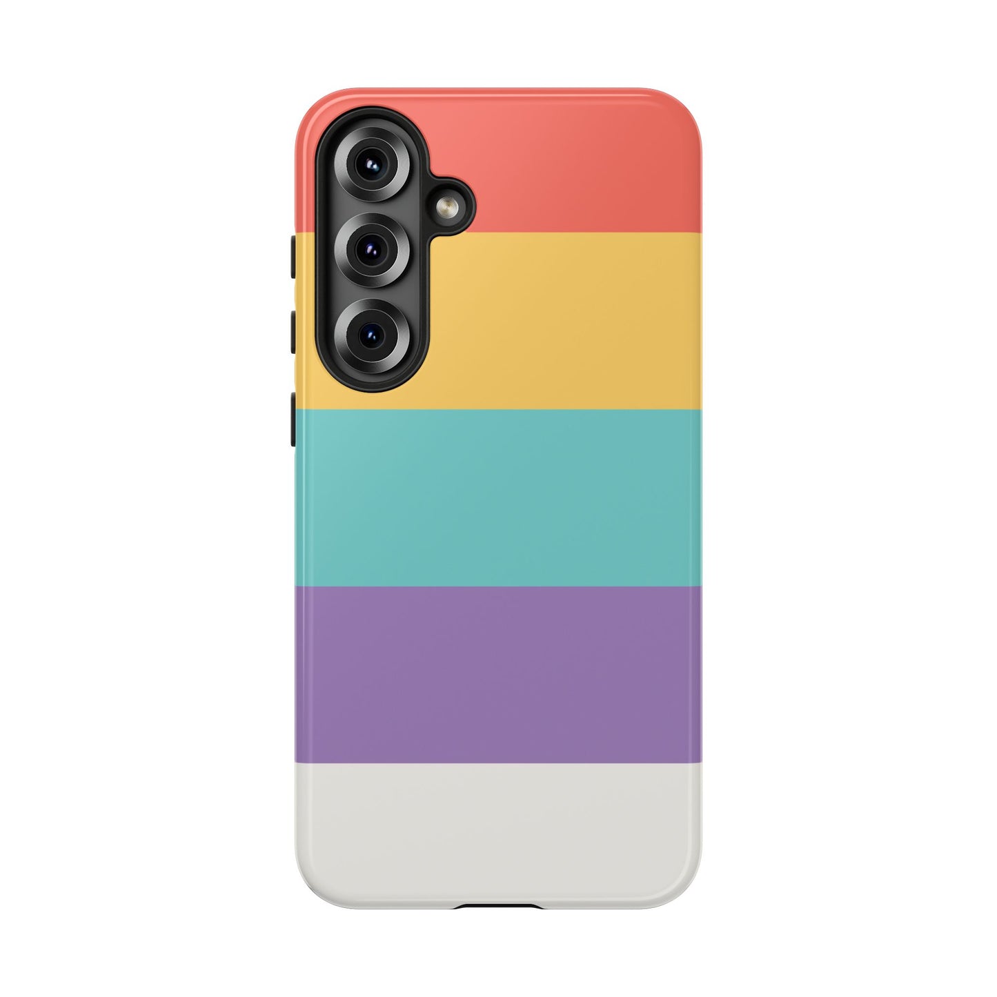 Pastel Rainbow Stripe Pattern Phone Case - Phone Case - Samsung Galaxy S25 Plus / Glossy