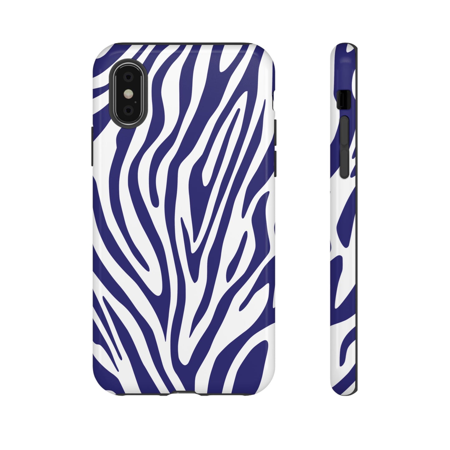 Graphic Blue Tiger Print Phone Case