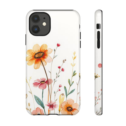 Boho Chic Watercolour Wild Blooms Pattern Phone Case - Multicolor Phone Case - iPhone 11 / Glossy