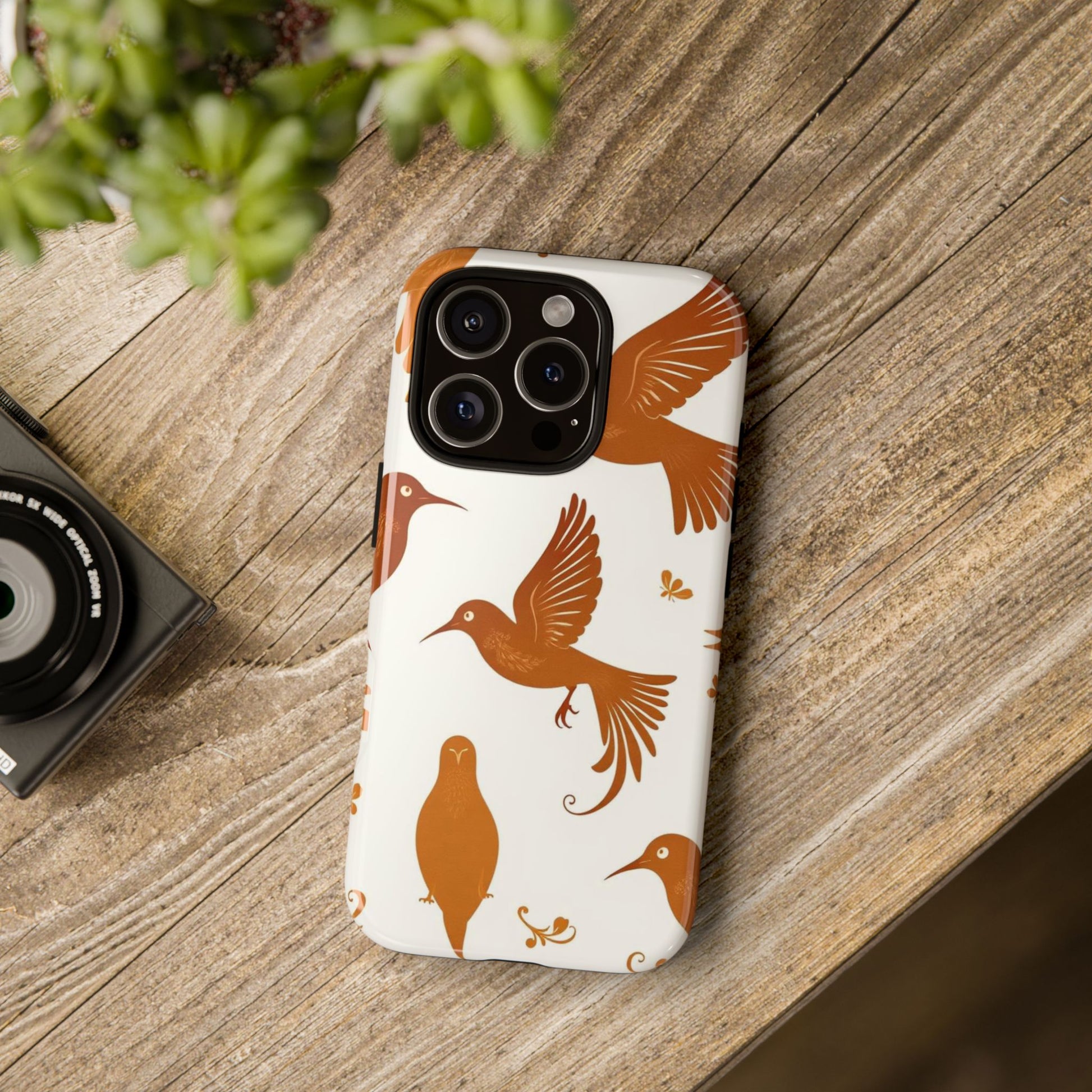 Phone Case - Abstract Bird Pattern Phone Case